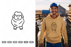 Cute Sheep Doodle SVG &amp; Clipart Product Image 1
