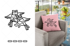 Owl Couple SVG &amp; Clipart Product Image 1