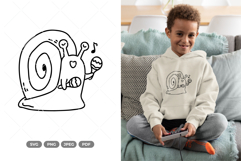 Funny Snail Doodle SVG &amp; Clipart Product Image 1