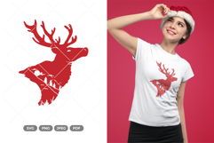 Winter Reindeer Scene SVG and Clipart Product Image 1