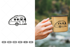 Camping Trailer SVG &amp; Clipart Product Image 1