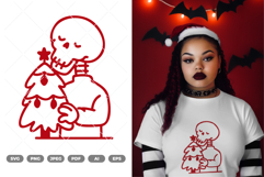 Christmas Skull SVG &amp; Clipart Product Image 1