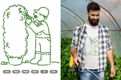 Gardening Man SVG &amp; Clipart Product Image 1