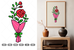 Bouquet Colored SVG &amp; Clipart Product Image 1