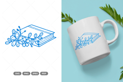 Floral Book SVG &amp; Clipart Product Image 1