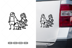Family Stick Figure SVG &amp; Clipart Product Image 1