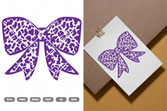 Leopard Bow SVG &amp; Clipart Product Image 1