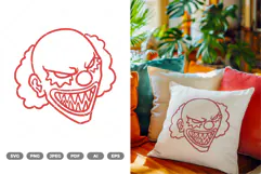 Scary Clown SVG & Clipart Product Image 1