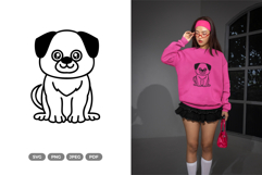 Kawaii Dog SVG &amp; Clipart - Pet Clipart Product Image 1