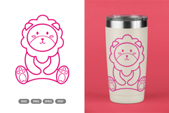 Cute Lion SVG &amp; Clipart - Nursery Doodle Product Image 1
