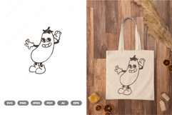 Eggplant Mascot SVG &amp; Clipart Product Image 1