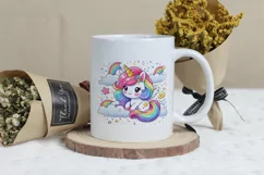 Adorable Baby Rainbow Unicorn Png Clip Art Product Image 3