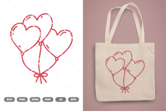 Heart Balloons SVG &amp; Clipart Product Image 1