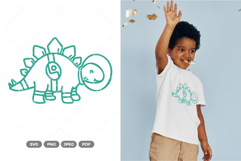 Spinosaurus Astronaut Doodle SVG &amp; Clipart Product Image 1