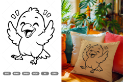 Happy Crow SVG &amp; Clipart Product Image 1