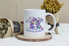 Adorable Baby Rainbow Unicorn Png Clip Art Product Image 3