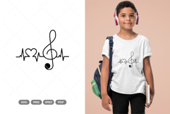 Music Heartbeat SVG &amp; Clipart Product Image 1