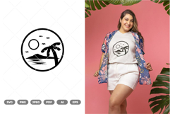 Beach Silhouette SVG &amp; Clipart Product Image 1