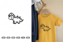 Stegosaurus Mushroom SVG &amp; Clipart Product Image 1