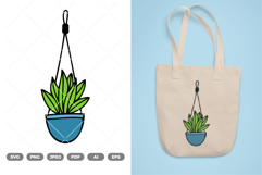 Hanging Potted Plant Colored SVG &amp; Clipart Product Image 1