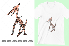 Dinosaur Skeleton Colored SVG &amp; Clipart Product Image 1