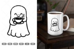 Coffee Ghost SVG &amp; Clipart Product Image 1