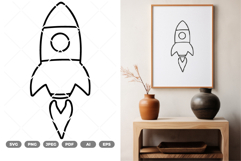 Rocket SVG &amp; Clipart Product Image 1