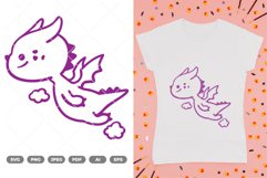 Cute Dragon SVG &amp; Clipart Product Image 1