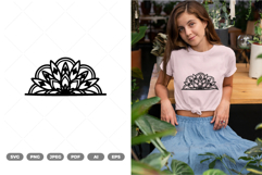 Half Mandala SVG &amp; Clipart Product Image 1