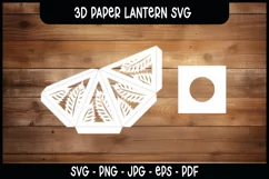 Autumn Lantern SVG I Autumn paper cut SVG I Luminaries SVG Product Image 3