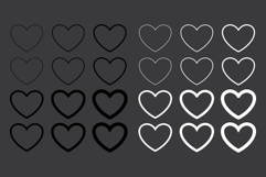 Simple Heart Shape Clip Art Set Product Image 3