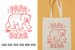 Papa Bear SVG &amp; Clipart Product Image 1