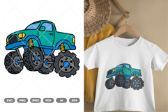 Monster Truck Colored SVG &amp; Clipart Product Image 1