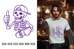 Thumbs Up Skull SVG &amp; Clipart Product Image 1
