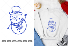 Happy Snowman SVG &amp; Clipart Product Image 1