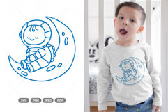 Kawaii Astronaut SVG &amp; Clipart Product Image 1