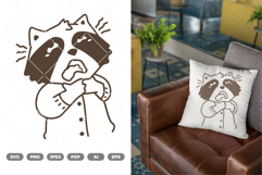 Racoon SVG &amp; Clipart Product Image 1