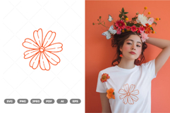 Flower Petals Doodle SVG &amp; Clipart Product Image 1