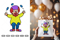 Clown Colored SVG &amp; Clipart Product Image 1