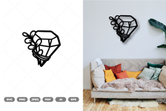 Crystal And Plant SVG &amp; Clipart Product Image 1