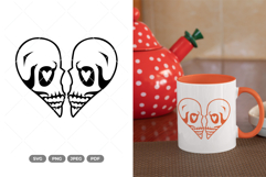 Skull Lovers SVG &amp; Clipart - Skull Cut File Product Image 1