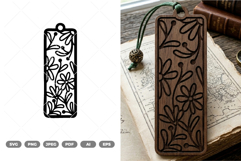 Floral Bookmark SVG &amp; Clipart Product Image 1