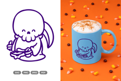 Chibi Grim Reaper SVG &amp; Clipart - Halloween Clipart Product Image 1