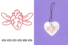 Winged Heart SVG &amp; Clipart Product Image 1