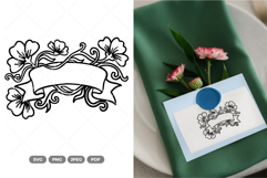 Floral Banner SVG &amp; Clipart Product Image 1