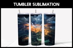 6 Night Landscape View from the Sky Tumbler Sublimation Product Image 5