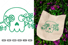 Kawaii Skull SVG &amp; Clipart Product Image 1