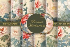 Blooming Archives: Peony Herbarium Papers Product Image 1
