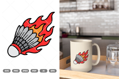 Shuttlecock Colored SVG &amp; Clipart Product Image 1