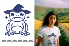 Frog Wizard SVG &amp; Clipart Product Image 1